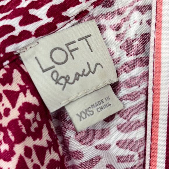 LOFT beach Women's Backless Romper Red Wine Vacation Style with Pockets - Picture 14 of 15